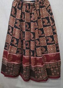 Pure Ajrakh Maxi Long Skirt