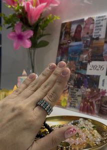 Shining Blue/Pink/Black Gemstone Ring