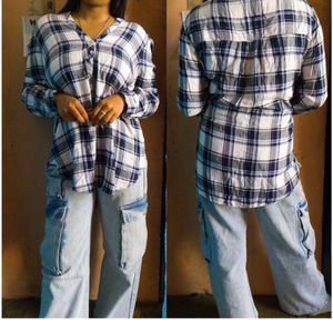 ❤️Blue & White Plaid Button Down Shirt❤️