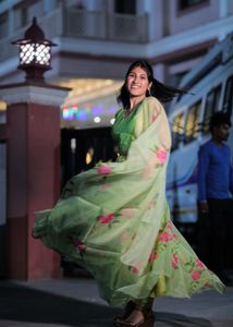 Designer Hand-Painted Lehenga Choli 3 pc Set