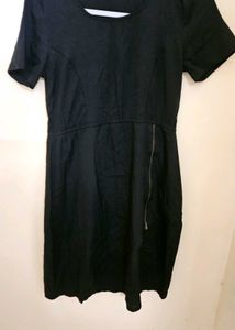 Little Black Dress with Zipper Detail