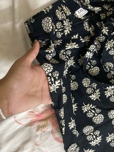 Blck cotton Printed Palazzos