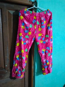 length 34,Pink Printed Pajama Pants
