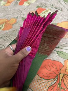 Green &amp; Pink Saree