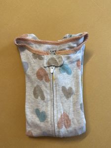 Carter's Heart Print Footed Pajamas - 9M