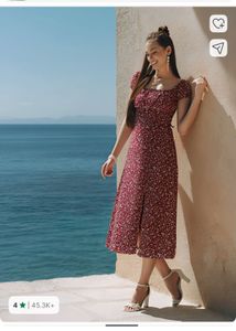 Floral Print Off-Shoulder Midi Dress