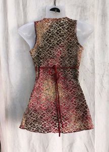 Lace Trimmed Halter Neck Top