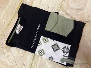 Men's Black Graphic T-Shirt