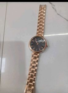 Elegant Rose Gold &amp; Green Watch
