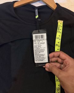 Black Cut-out Long Sleeve Top