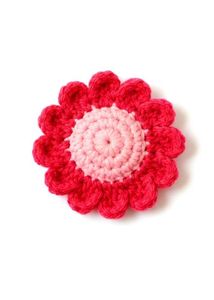 Crochet Flower Hair, Pink Color Alligator Cli