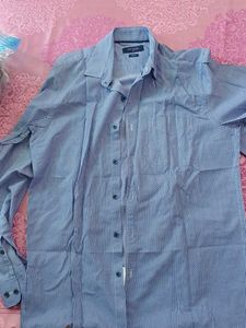 Men's Blue Striped Formal Shirt