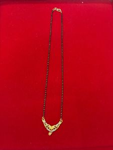 Double chain &amp; stainless steel mangalsutra