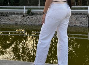 Stylish White Wide-Leg Pants