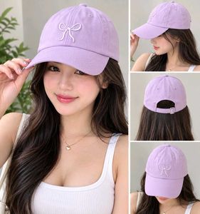 🇹🇭Cute Pink Baseball Cap with Bow Detail