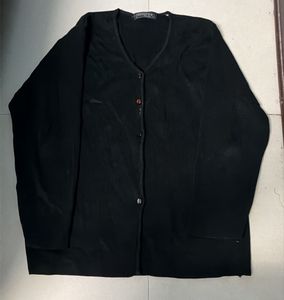 Classic Black Button-Up Cardigan