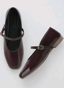 Shiny Mary Jane Flats