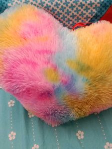 Fuzzy Heart "I Love You" Pillow