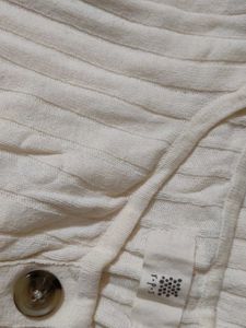 Cream Ribbed Button-Up Sleeveless Top