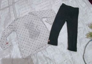 Very Cute N Beautiful Cate Top With Leggings