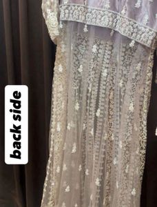 Lilac Embroidered indowestern dress
