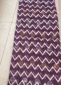 Chic Chevron &amp; Polka Dot Fabric Saree