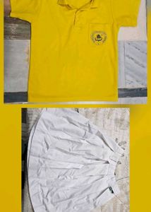 Pleated White  Schoiol Uniform Skirt &amp; top
