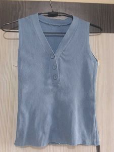 Stylish Blue vest top(32 to 38 inches can wear)