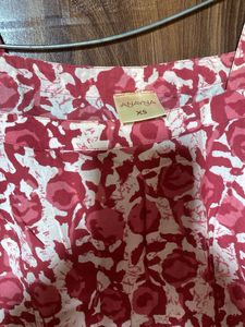 Beautiful Red Floral Block Print Kurta