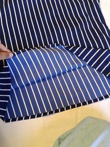 Navy &amp; White Striped Long Sleeve Top