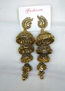 Long Jhumka Earrings