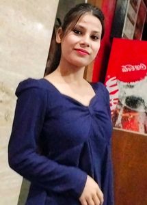 Chic Navy Blue Peplum Top