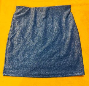 Sparkly Blue Mini Skirt