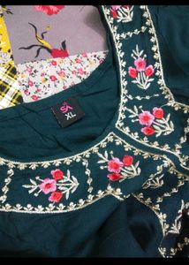 Elegant Embroidered Kurta with sharara and dupatta