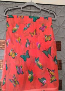 Beautiful Butterfly Print Saree