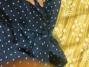 Navy Blue Polka Dot Dress