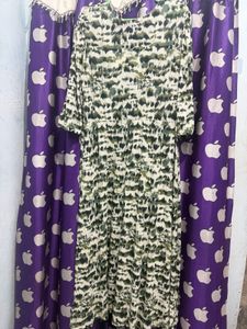 Stylish Abstract Print Midi Dress
