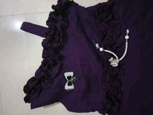 Purple One-Shoulder Party Dress