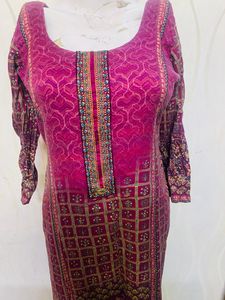 Rose Color 3 Pec Cotton Suit