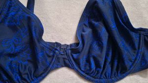Blue Floral Print Bikini Top