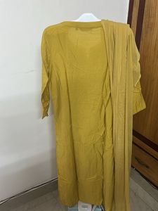 Beautiful Yellow Embroidered Kurta Set