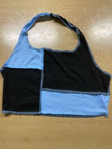 Patchwork Crop Top and Skirt Set