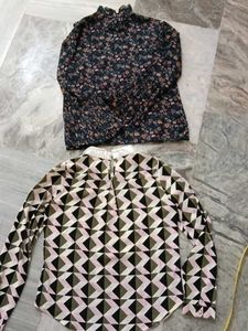 Chic Floral &amp; Geometric Print Tops