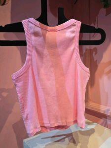 Ribbed Pink Tank Top