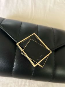 Chic Quilted Black Clutch Bag
