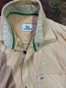 Lacoste Men's Peach Button-Up Shirt