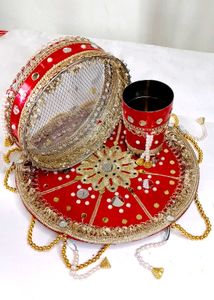 Karwa chauth thali handicraft ❤️❤️✨✨✨Decorative Po