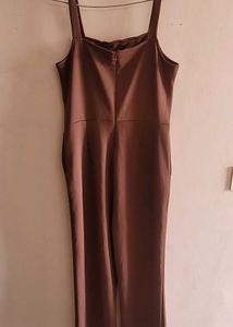 Brown Spaghetti Strap Jumpsuit
