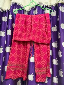 Embroidered Orange Kurti with pant