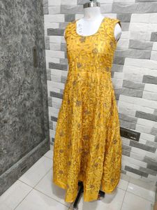 Heavy Gown With Pearl Shrug